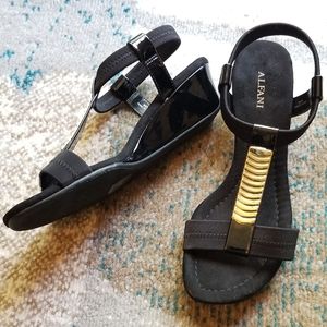 Alfani Vacayblack platform wedge sandals
